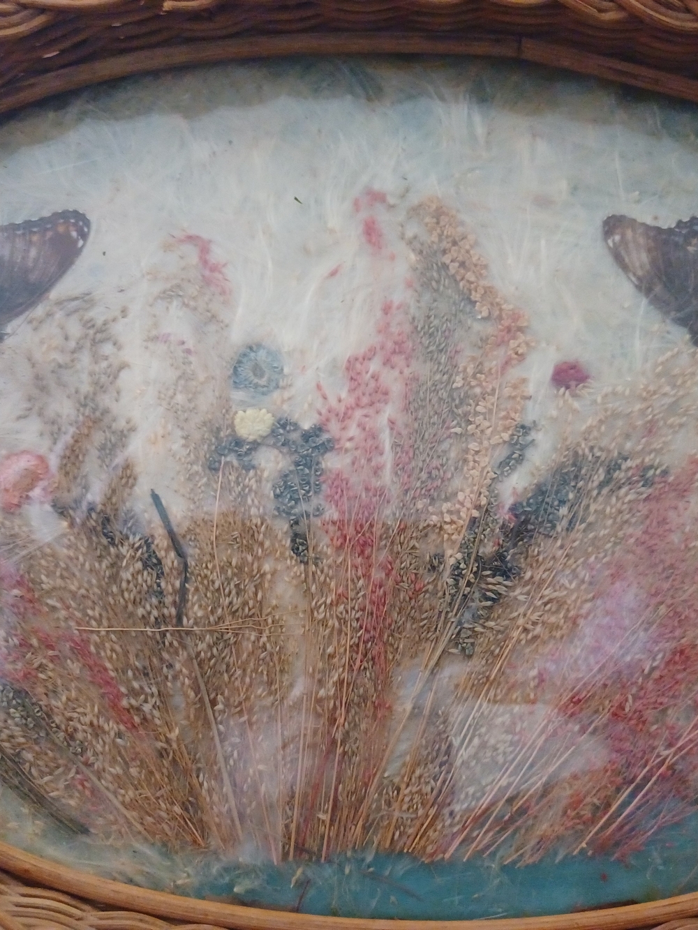 Pressed Floral Resin Bath & Body Accent - Pink, Tan, Blue Handmade